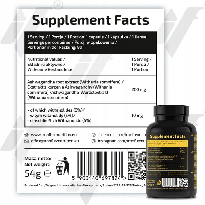 IronFlex Ashwagandha KSM-66 90x - Слика 5