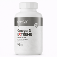 OstroVit Omega 3 Extreme pruža 1000 mg ribljeg ulja sa visokim sadržajem EPA i DHA za zdravlje srca, mozga i celog organizma.