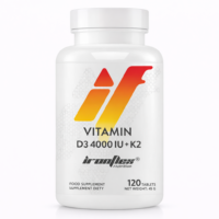 IronFlex Vitamin D3 4000 IU + K2 podržava imunitet, jake kosti i pravilan metabolizam kalcijuma uz sinergiju D3 i K2.