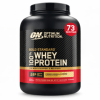 Optimum Nutrition Gold Standard 100% Whey je premium protein sa 24 g proteina i 5.5 g BCAA po porciji za rast mišića i brz oporavak.