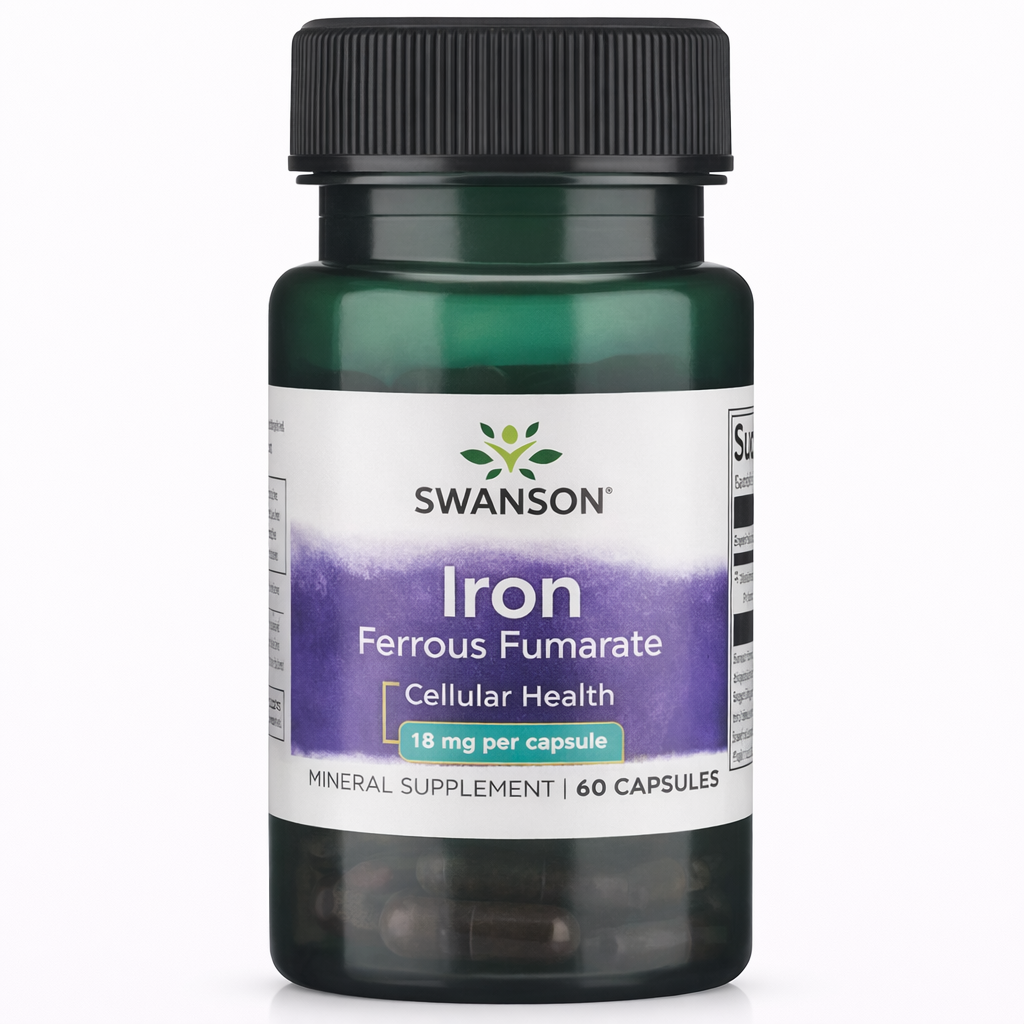 Swanson Iron 18 mg podržava energiju, stvaranje crvenih krvnih zrnaca i optimalan transport kiseonika u organizmu.