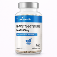 NAC 600 mg (N-acetyl cysteine) podržava detoksikaciju, zdravlje jetre, disajnih puteva i proizvodnju snažnog antioksidansa glutationa.